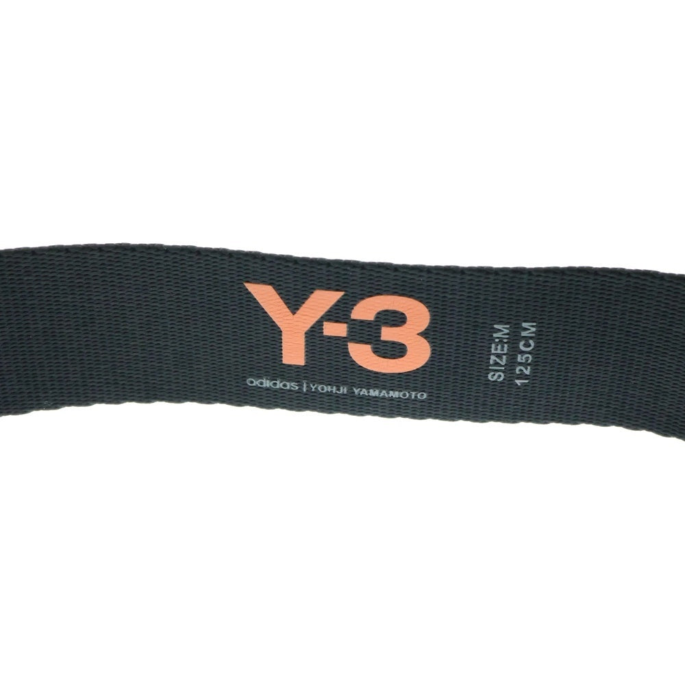 Y-3(ワイスリー) Y-3 CL L BELT メタルバックル ベルト ロゴプリント GK2074 ブラック