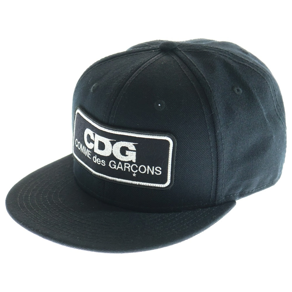 COMME des GARÇONS コムデギャルソンワッペンキャップ帽子 黒 COMME des GARCONS(コムデギャルソン) 20SS LOGO CAP フロント