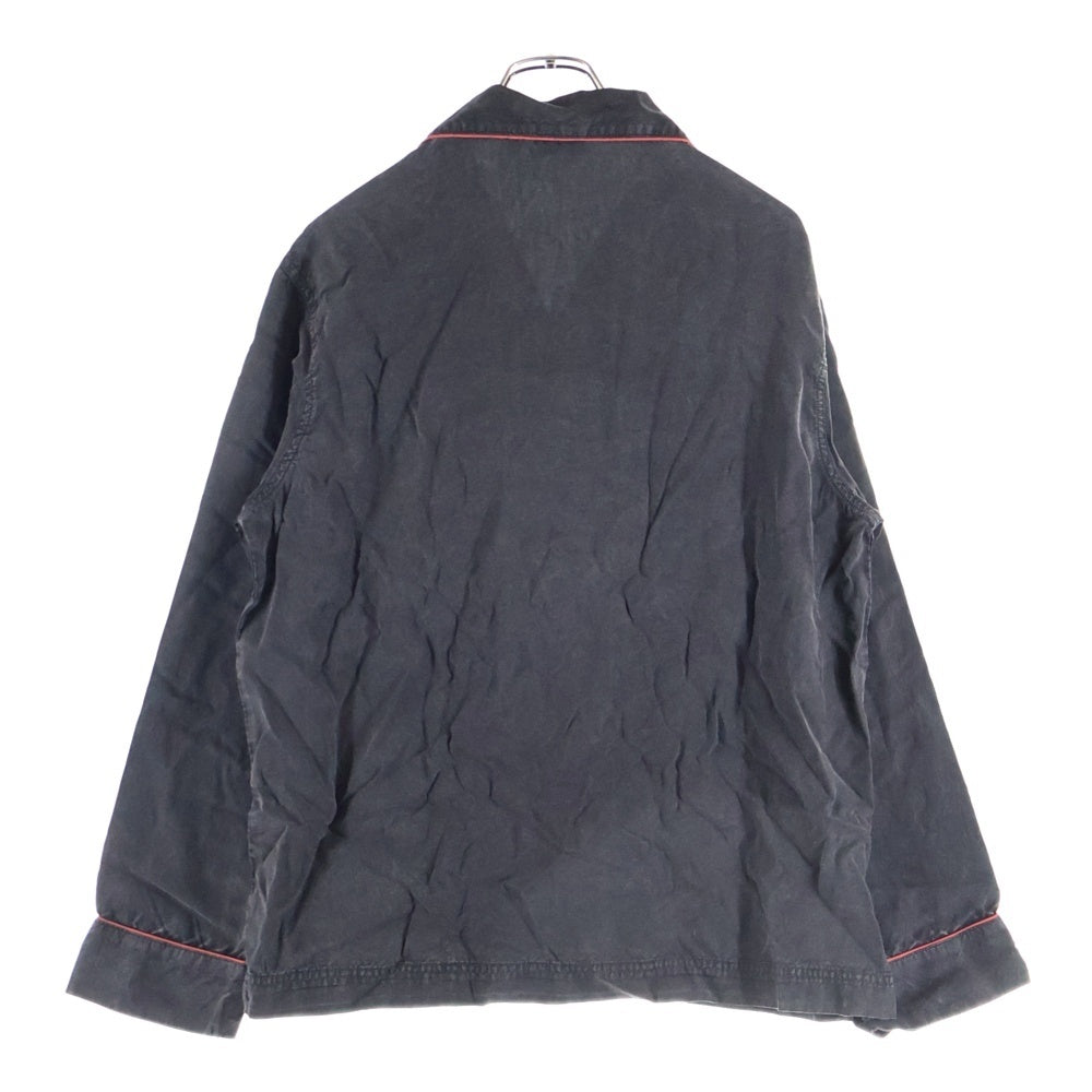 DIESEL(ディーゼル) Long Set Pajama ロゴ刺繍 ラウンジウェア パジャマ セットアップ ブラック A03900