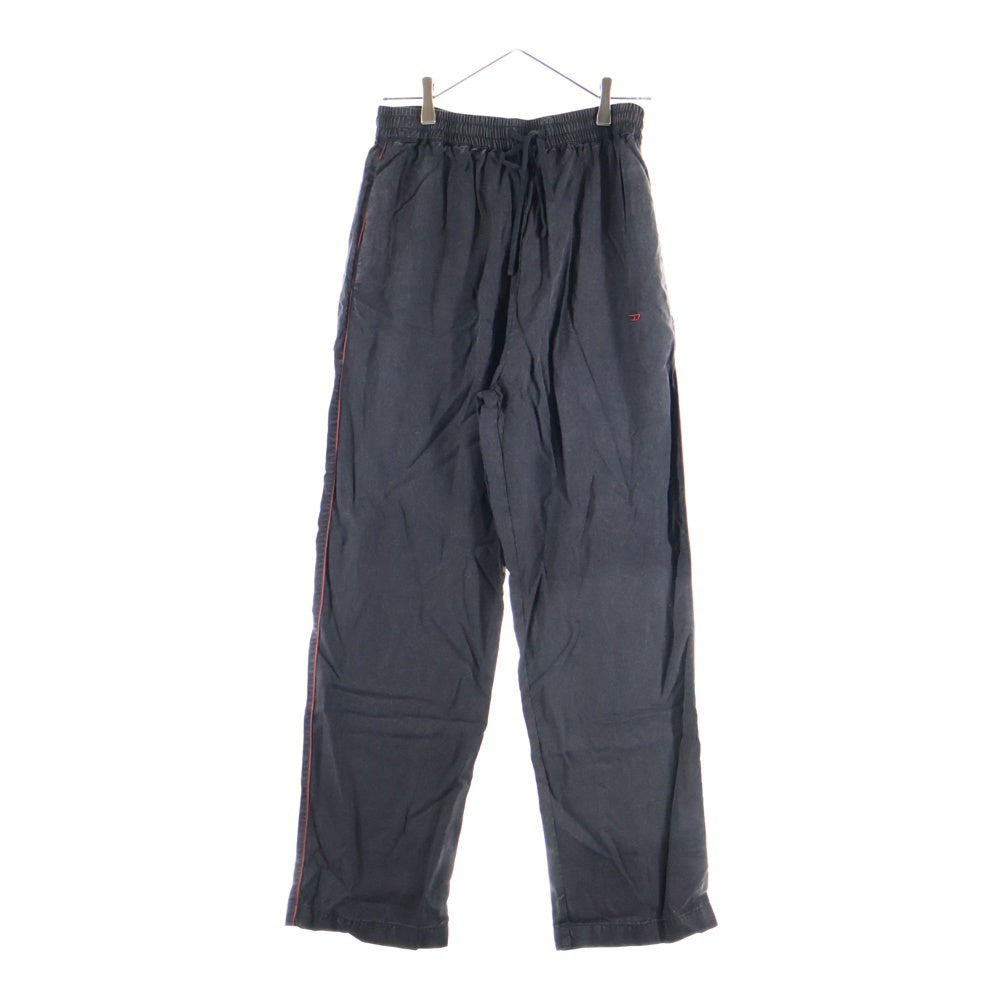 DIESEL(ディーゼル) Long Set Pajama ロゴ刺繍 ラウンジウェア パジャマ セットアップ ブラック A03900