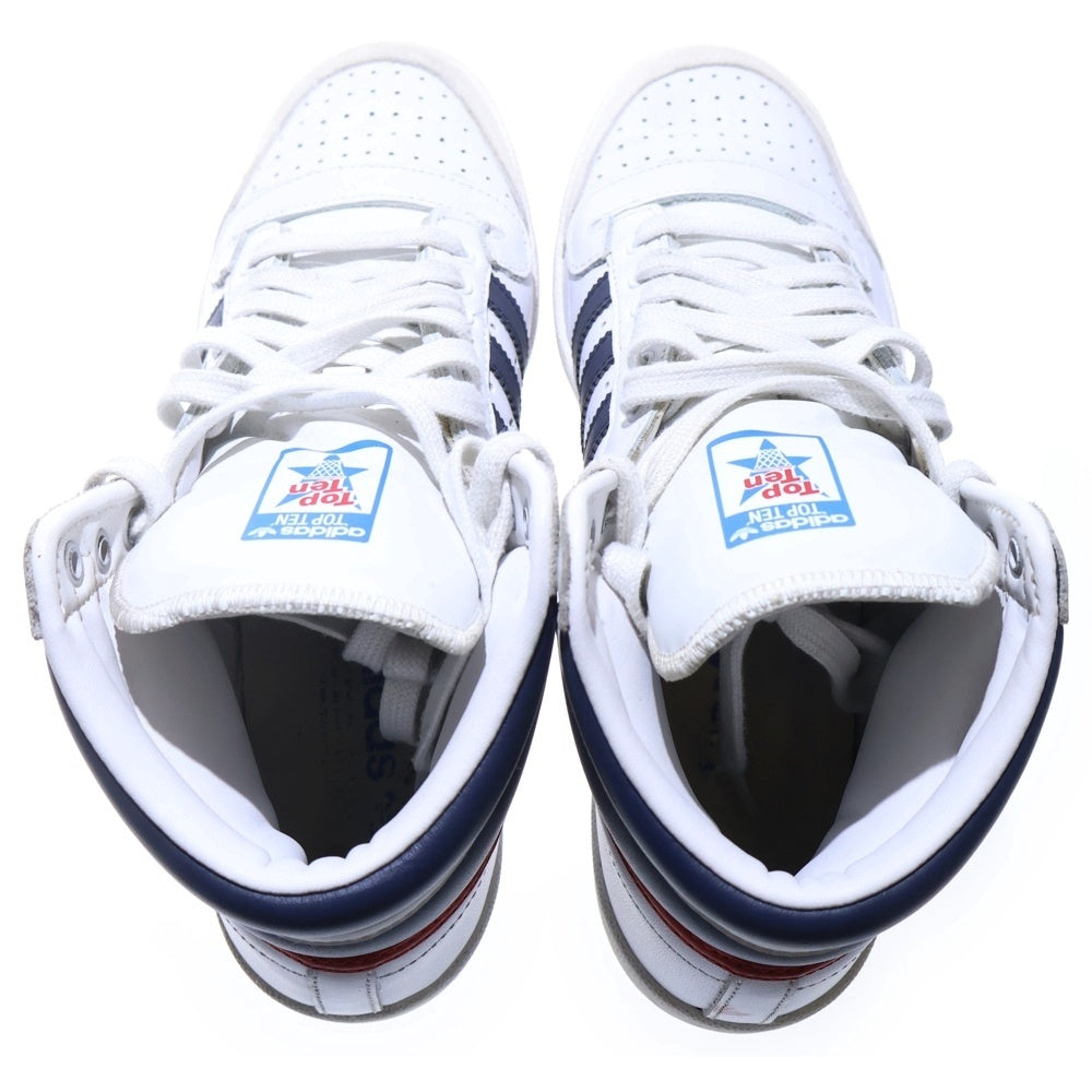 adidas Originals(アディダスオリジナルス) top ten hi トップテン ハイカットスニーカー US8.5/26.5cm ホワイト/ネイビー d65161