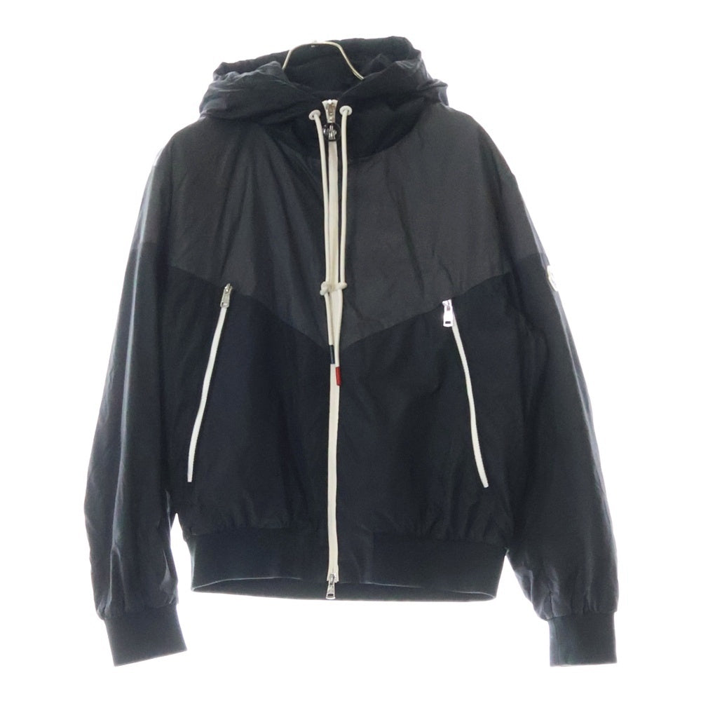 MONCLER(モンクレール) 22SS BUKRET GIUBBOTTO ロゴパッチ ジップアップ フーディー ダウンジャケット ブラック H10911A00028 68352