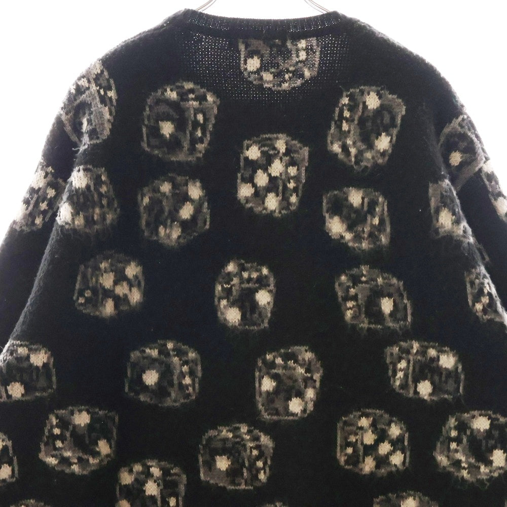 SUPREME(シュプリーム) 22AW Dice Sweater ダイス柄 クルーネック 長袖ニット セーター ブラック