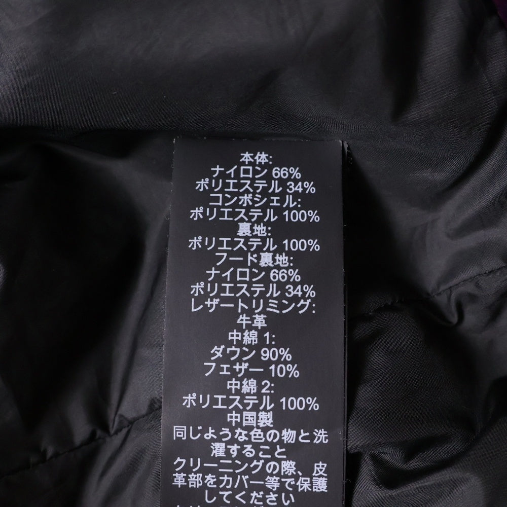 COACH(コーチ) シグネチャー フーデッド パファージャケット ダウンジャケット ブラック/パープル CF880