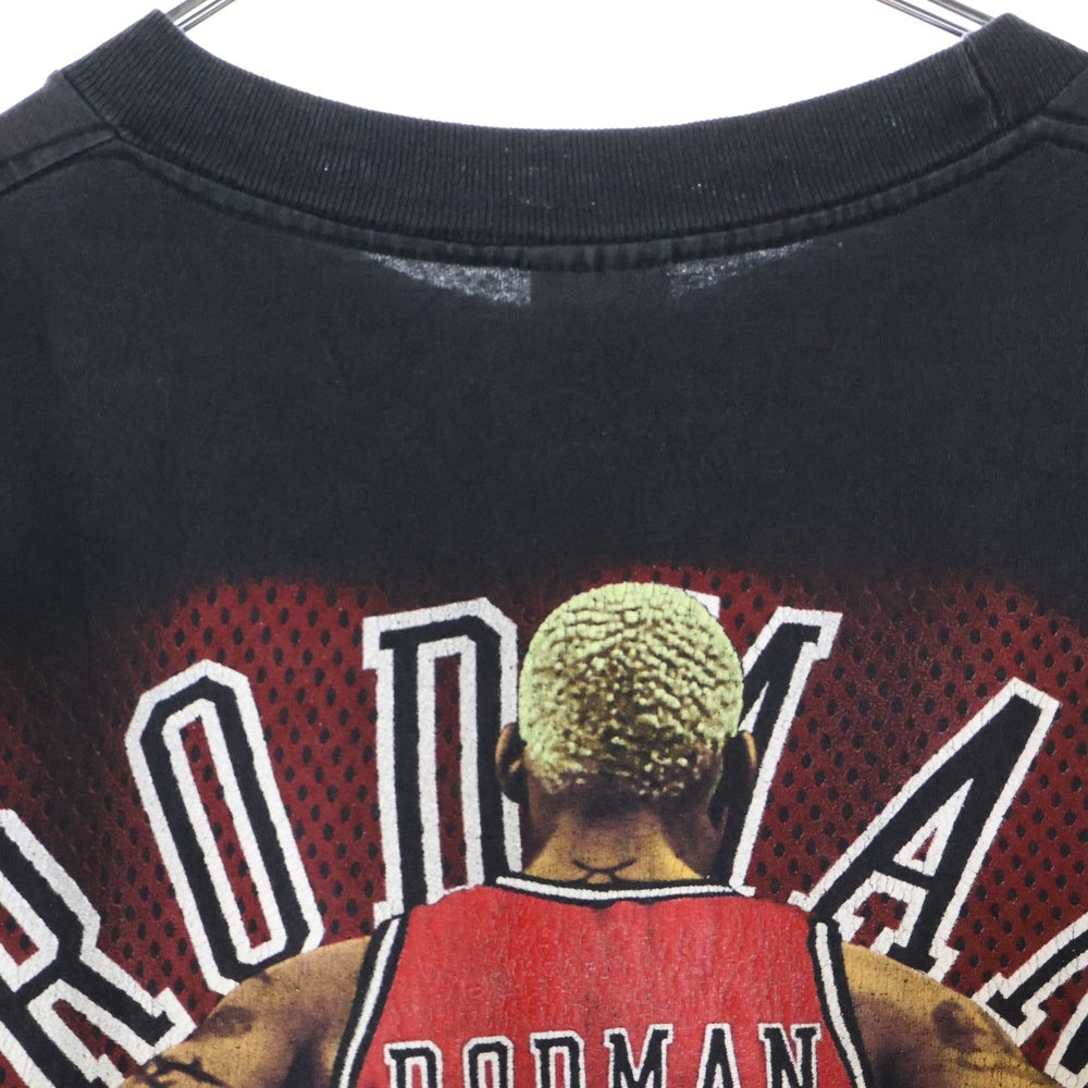 VINTAGE(ヴィンテージ) 90s 1997 RODMAN TEE Murina デニス・ロッドマン バックプリント クルーネック 半袖Tシャツ カットソー ブラック