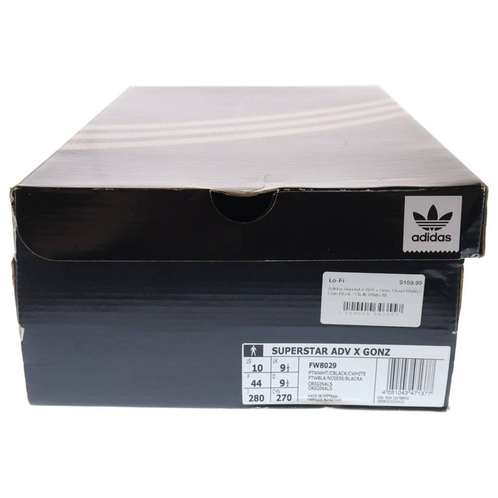 adidas(アディダス) ×MARK GONZALES GONZ Superstar ADV Shmoo マーク・ゴンザレス ゴンズ スーパースター シュムー ローカットスニーカー ホワイト US10/28cm FW8029