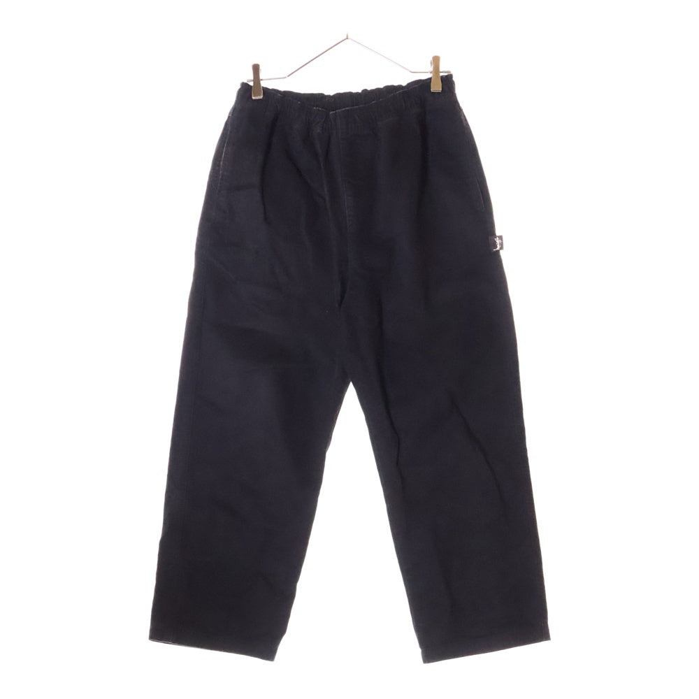 STUSSY(ステューシー) 22SS Brushed Beach Pant ブラッシュド ビーチ コットンパンツ ブラック 116553