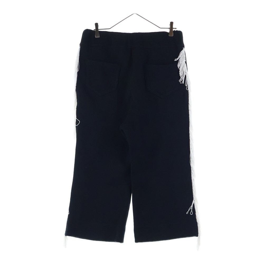 SYU.HOMME/FEMM(シュウ オム フェム) サイドレース コットン スウェット パンツ ブラック