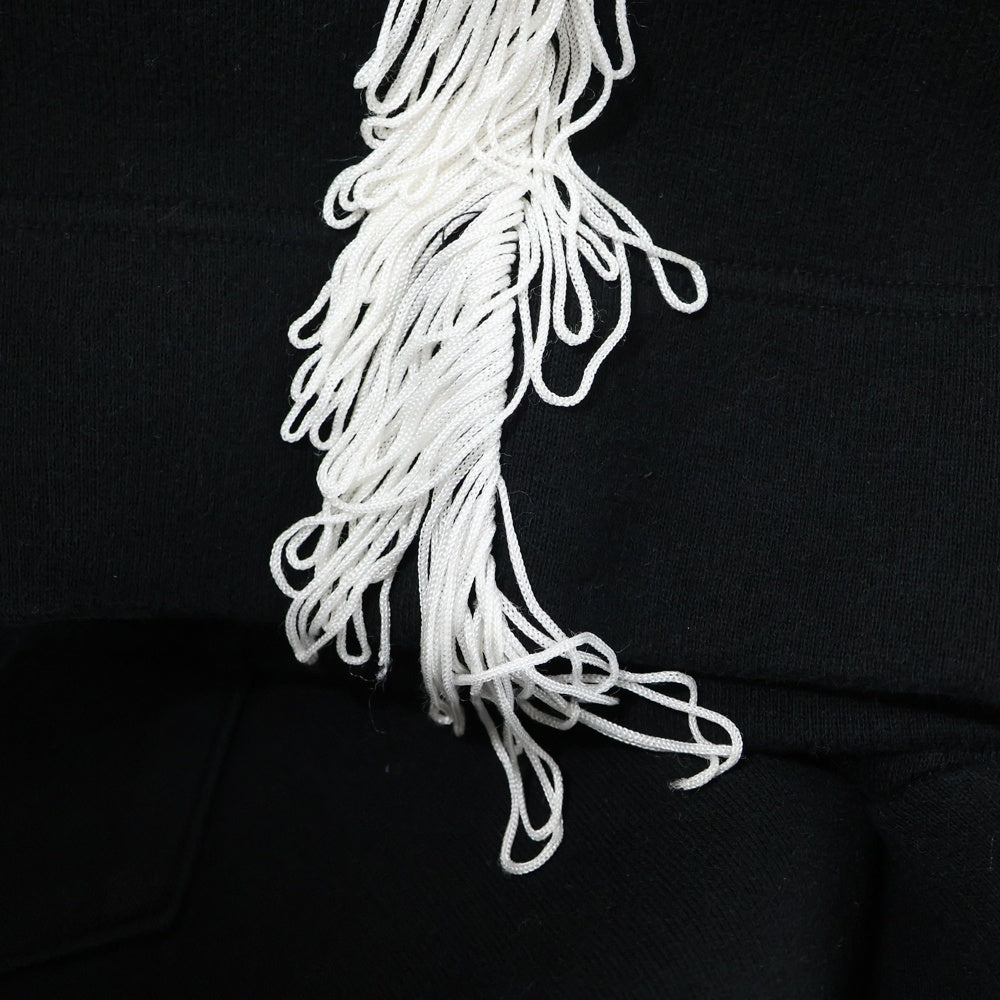 SYU.HOMME/FEMM(シュウ オム フェム) サイドレース コットン スウェット パンツ ブラック