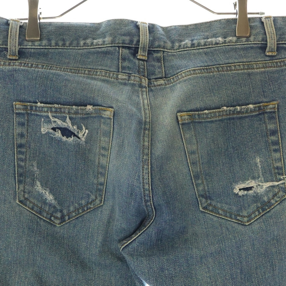 SAINT LAURENT PARIS(サンローランパリ) デストロイ クラッシュ スキニー デニム パンツ インディゴ 391659 Y915I