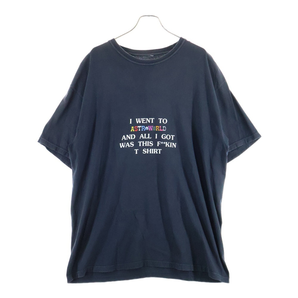 TRAVIS SCOTT(トラヴィススコット) I Went To Astroworld Tee アストロワールド プリント 半袖Tシャツ カットソー ブラック