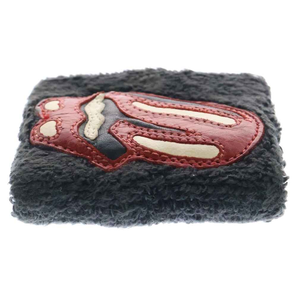 CHROME HEARTS(クロムハーツ) OLD LIPSTONGUE THE ROLLING STONES SWEATBAND WRIST オールド リップアンドタン リストバンド ブラック