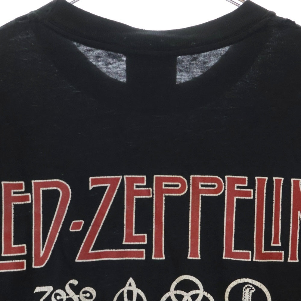 VINTAGE(ヴィンテージ) LED ZEPPELIN HERMIT GILDAN レッドゼッペリン プリント半袖Tシャツカットソー ブラック