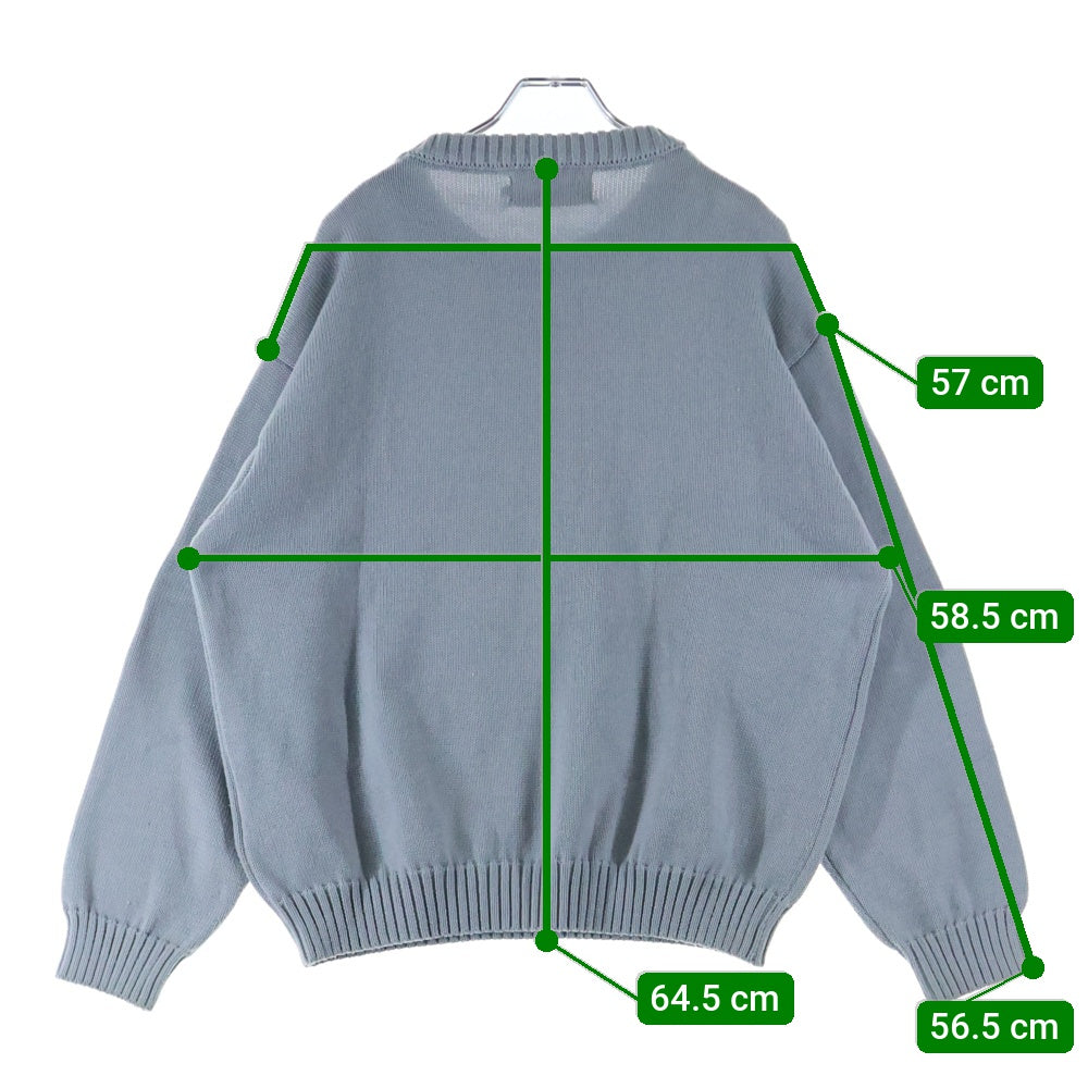 HARSH AND CRUEL(ハーシュアンドクルーエル) クルーネックニットセーター グレー