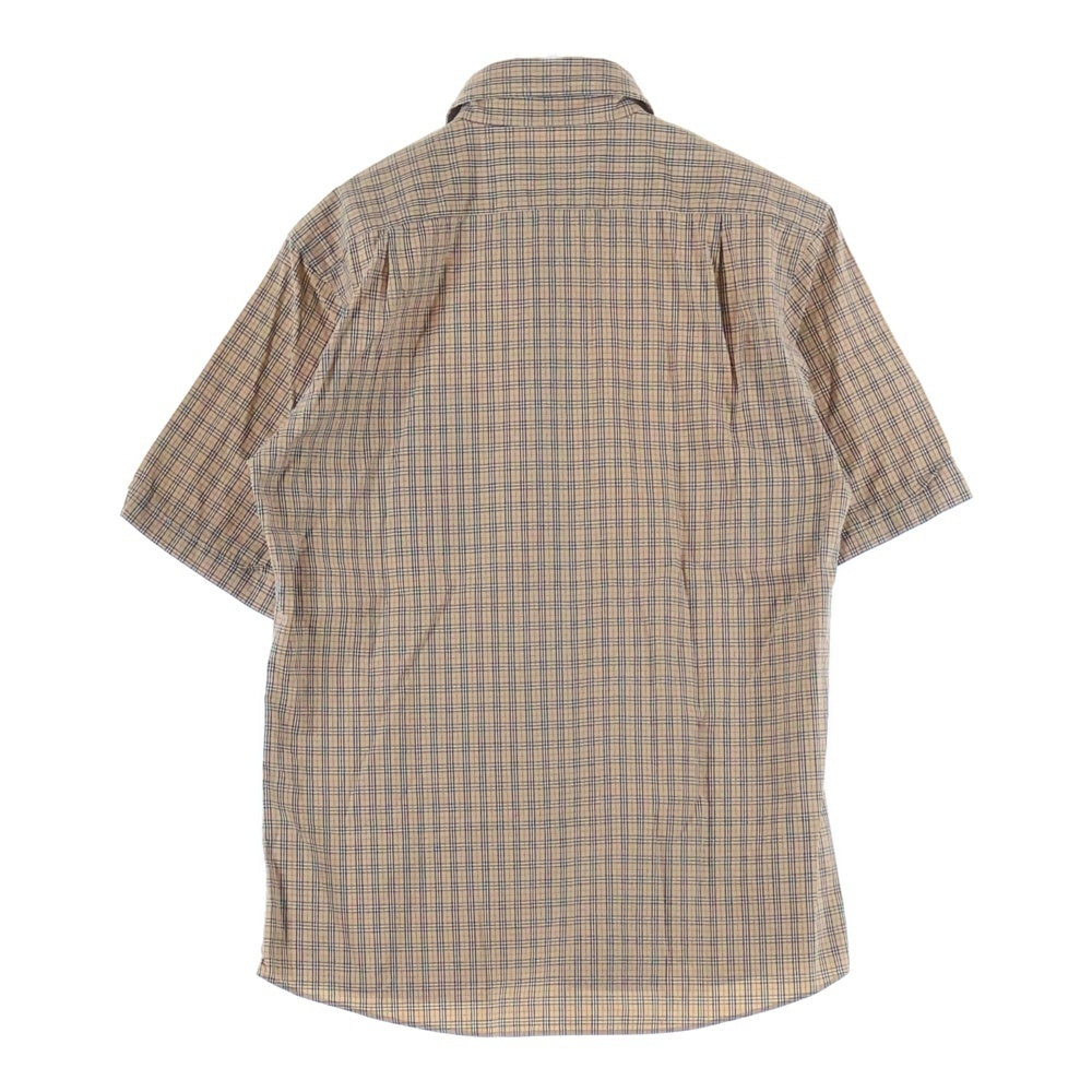 BURBERRY BLACK LABEL(バーバリー ブラックレーベル) ノバチェック 半袖シャツ ブラウン BMW20-901