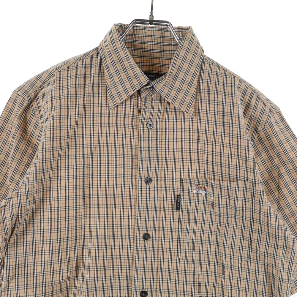 BURBERRY BLACK LABEL(バーバリー ブラックレーベル) ノバチェック 半袖シャツ ブラウン BMW20-901