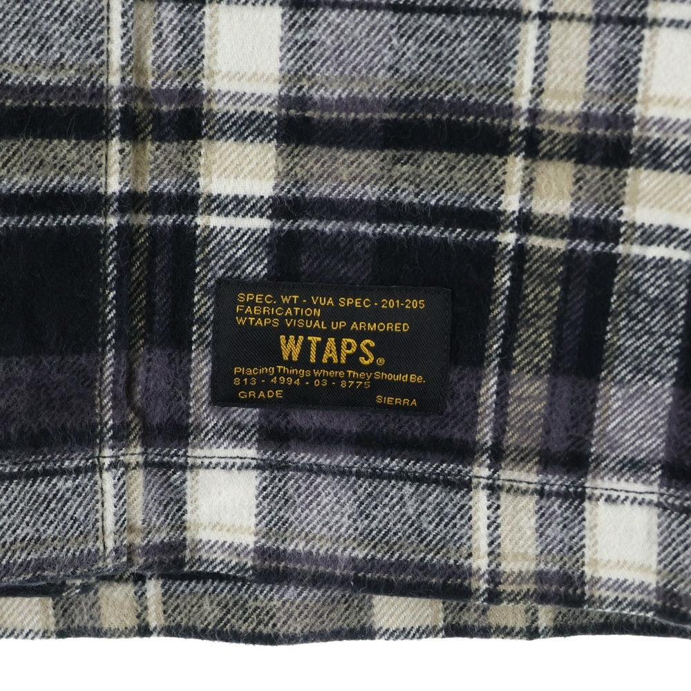 WTAPS(ダブルタップス) 14AW YOUTHFUL DAYZ VATOS L/S SHIRTS TEXTILE バトス チェック 長袖シャツ パープル 42GWDT-SHM05