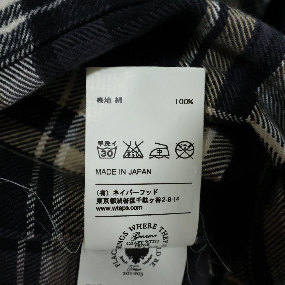 WTAPS(ダブルタップス) 14AW YOUTHFUL DAYZ VATOS L/S SHIRTS TEXTILE バトス チェック 長袖シャツ パープル 42GWDT-SHM05