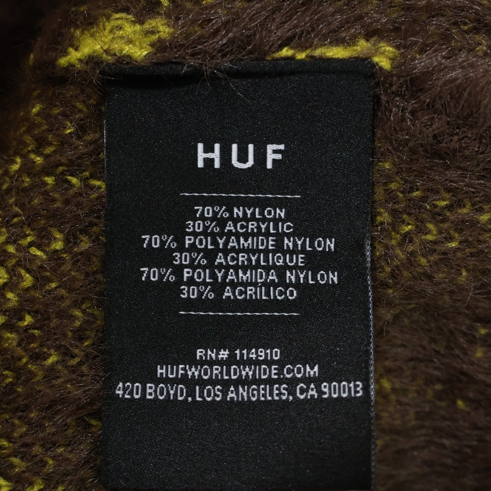 HUF(ハフ) FUCK IT L/S OVERSIZED セーター オーバーサイズ セーター ニットカーディガン ブラウン WKN0041