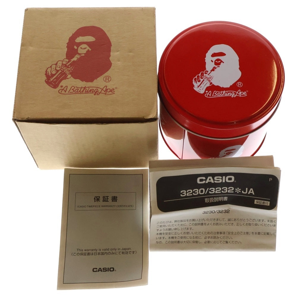 A BATHING APE(アベイシングエイプ) ×CASIO G-SHOCK×COCA-COLA ×カシオ ジーショック×コカ・コーラ デジタルウォッチ 腕時計 レッド DW-6900FS