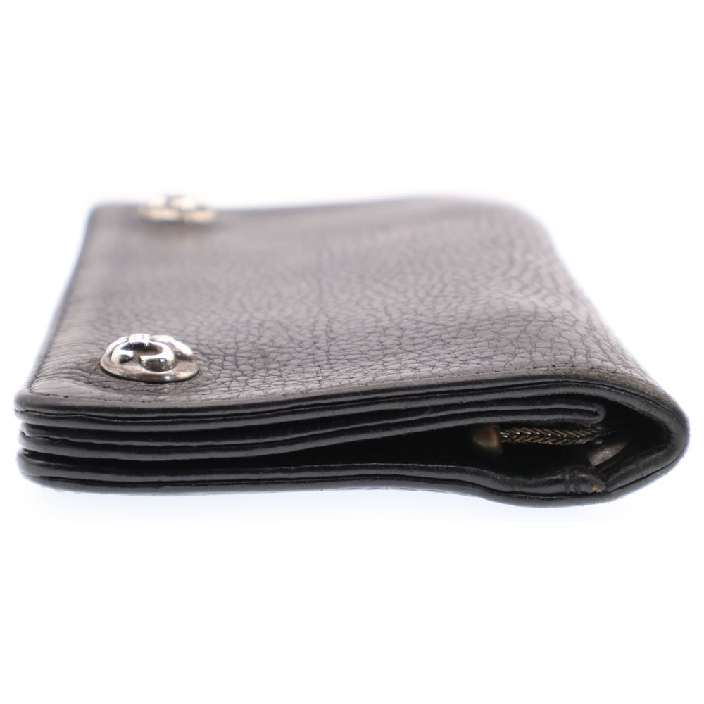 CHROME HEARTS(クロムハーツ) 1ZIP 1ジップ フレアボールボタン レザーウォレット 財布 ブラック