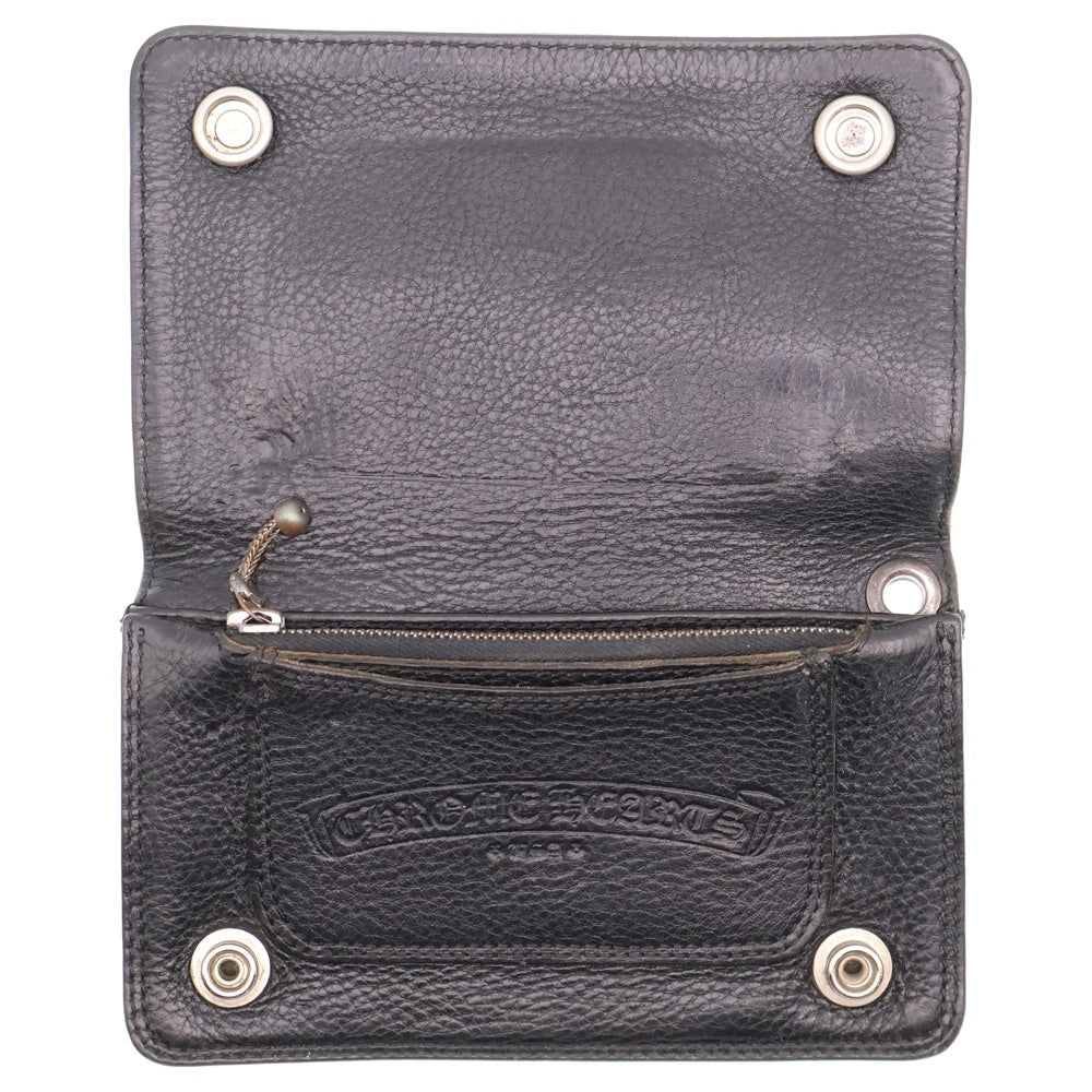 CHROME HEARTS(クロムハーツ) 1ZIP 1ジップ フレアボールボタン レザーウォレット 財布 ブラック