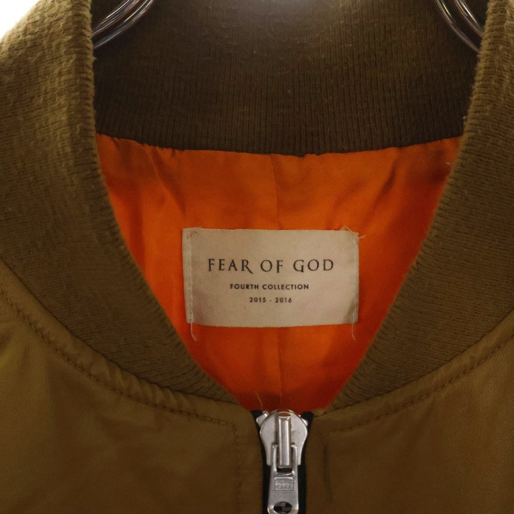 FEAR OF GOD(フィアオブゴッド) 4th Collection MA-1 Bomber Jacket ボンバージャケット ブラウン