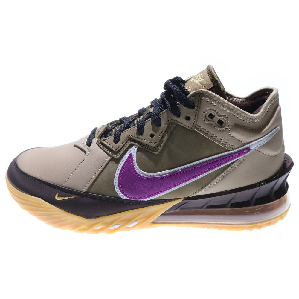 NIKE(ナイキ) ×atmos LEBRON 18 LOW NRG Viotech アトモス レブロン18 ロー バイオテック ローカットスニーカー シューズ ブラウン U9.5/27.5cm CW3153-200