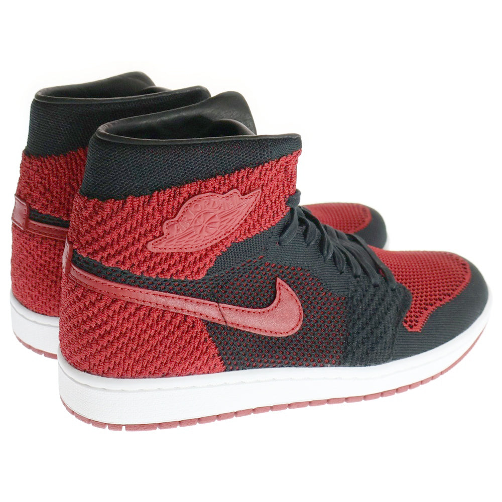 NIKE(ナイキ) AIR JORDAN1 RETRO HIGH FLYKNIT BRED エアジョーダン1 レトロハイ フライニット ブレッド ハイカットスニーカー ブラック/レッド US10/28cm 919704-001