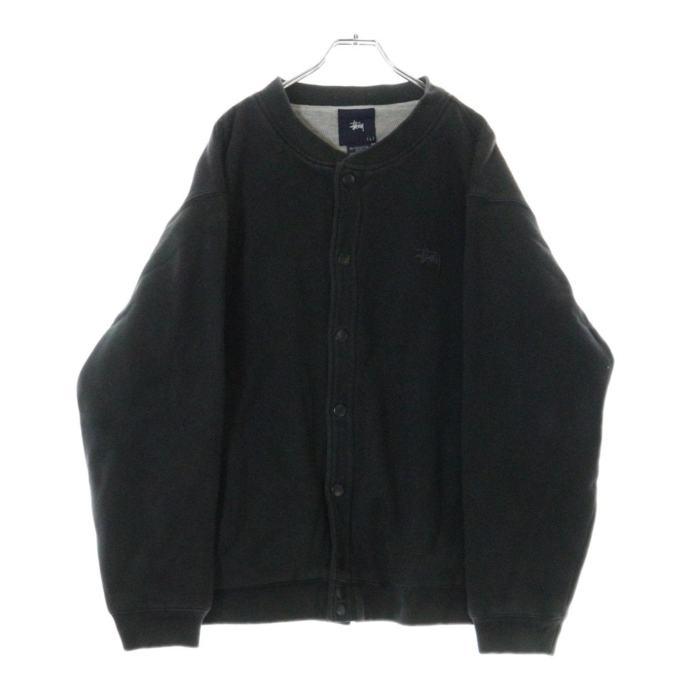 STUSSY(ステューシー) 90s OLD STUSSY オールドステューシー 裏地サーマル スウェットトレーナー カーディガン ブラック
