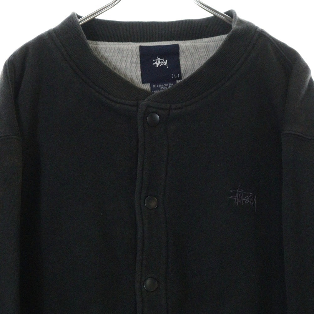 STUSSY(ステューシー) 90s OLD STUSSY オールドステューシー 裏地サーマル スウェットトレーナー カーディガン ブラック