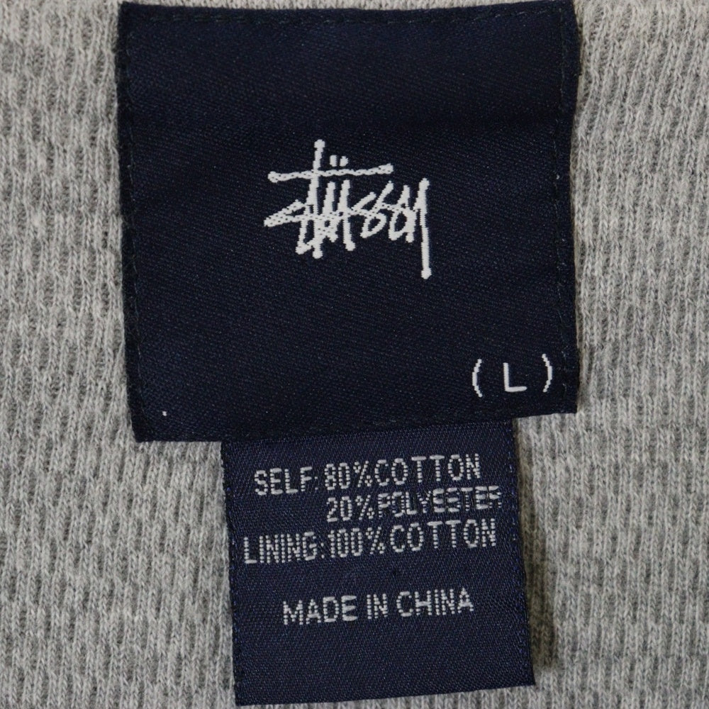 STUSSY(ステューシー) 90s OLD STUSSY オールドステューシー 裏地サーマル スウェットトレーナー カーディガン ブラック