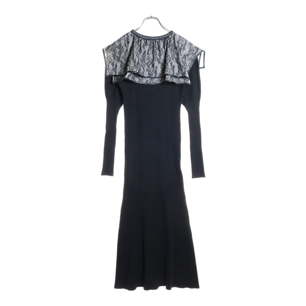 JILL by JILL STUART(ジル バイ ジルスチュアート) JILL by JILL STUART ケープカラーニットワンピース ブラック 125-3240041 レディース