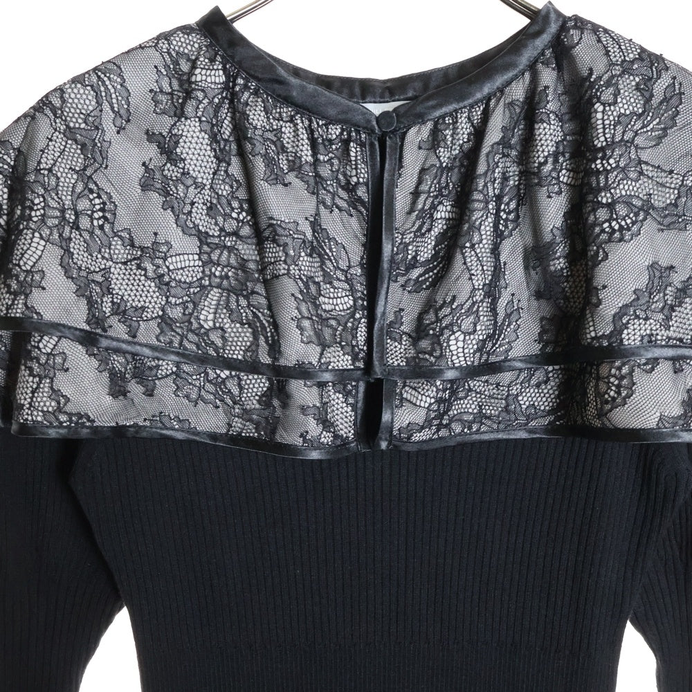 JILL by JILL STUART(ジル バイ ジルスチュアート) JILL by JILL STUART ケープカラーニットワンピース ブラック 125-3240041 レディース