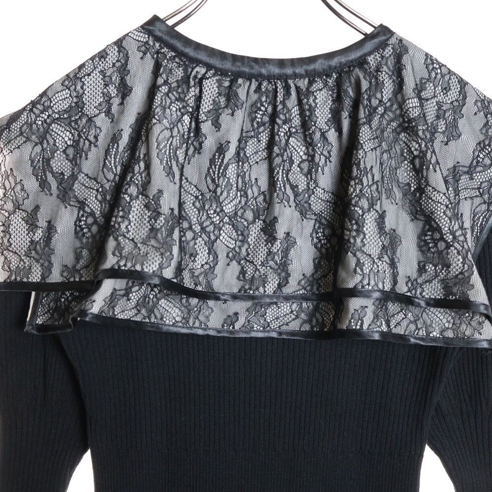 JILL by JILL STUART(ジル バイ ジルスチュアート) JILL by JILL STUART ケープカラーニットワンピース ブラック 125-3240041 レディース