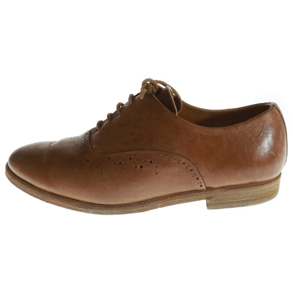 Hender Scheme(エンダースキーマ) 11AW × Name. ネーム プレーントゥ レザー シューズ ブラウン