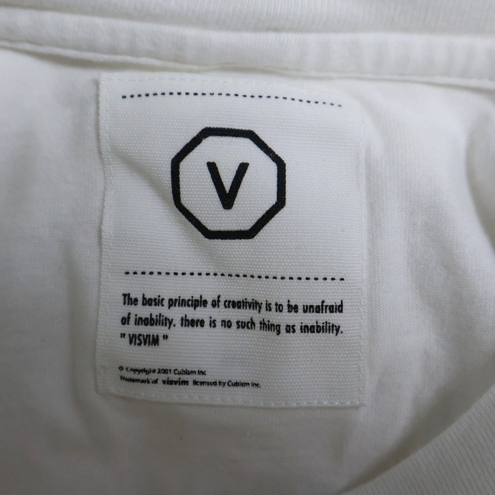 VISVIM(ヴィスヴィム) ニットポケット付き クルーネック 長袖Tシャツ ホワイト