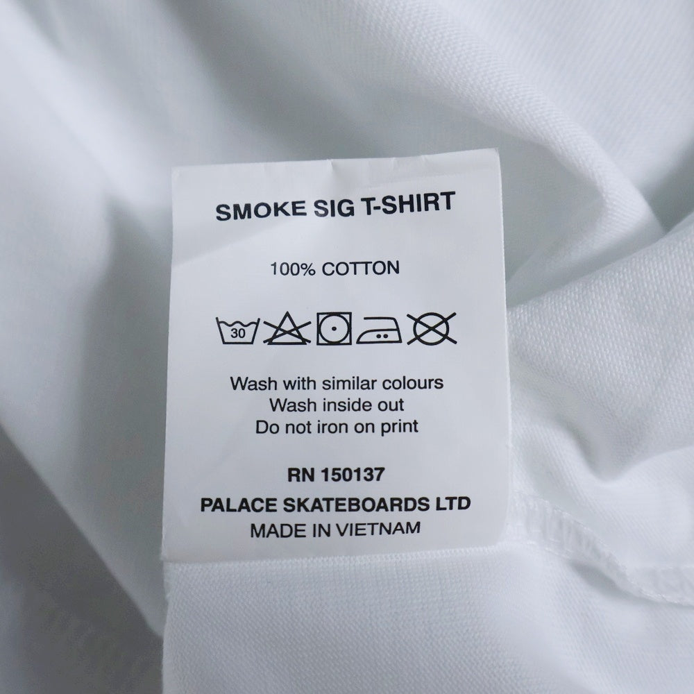 Palace Skateboards(パレススケートボーズ) SMOKE SIG T-SHIRT スモーク シグ フロントプリント 半袖Tシャツ カットソー ホワイト