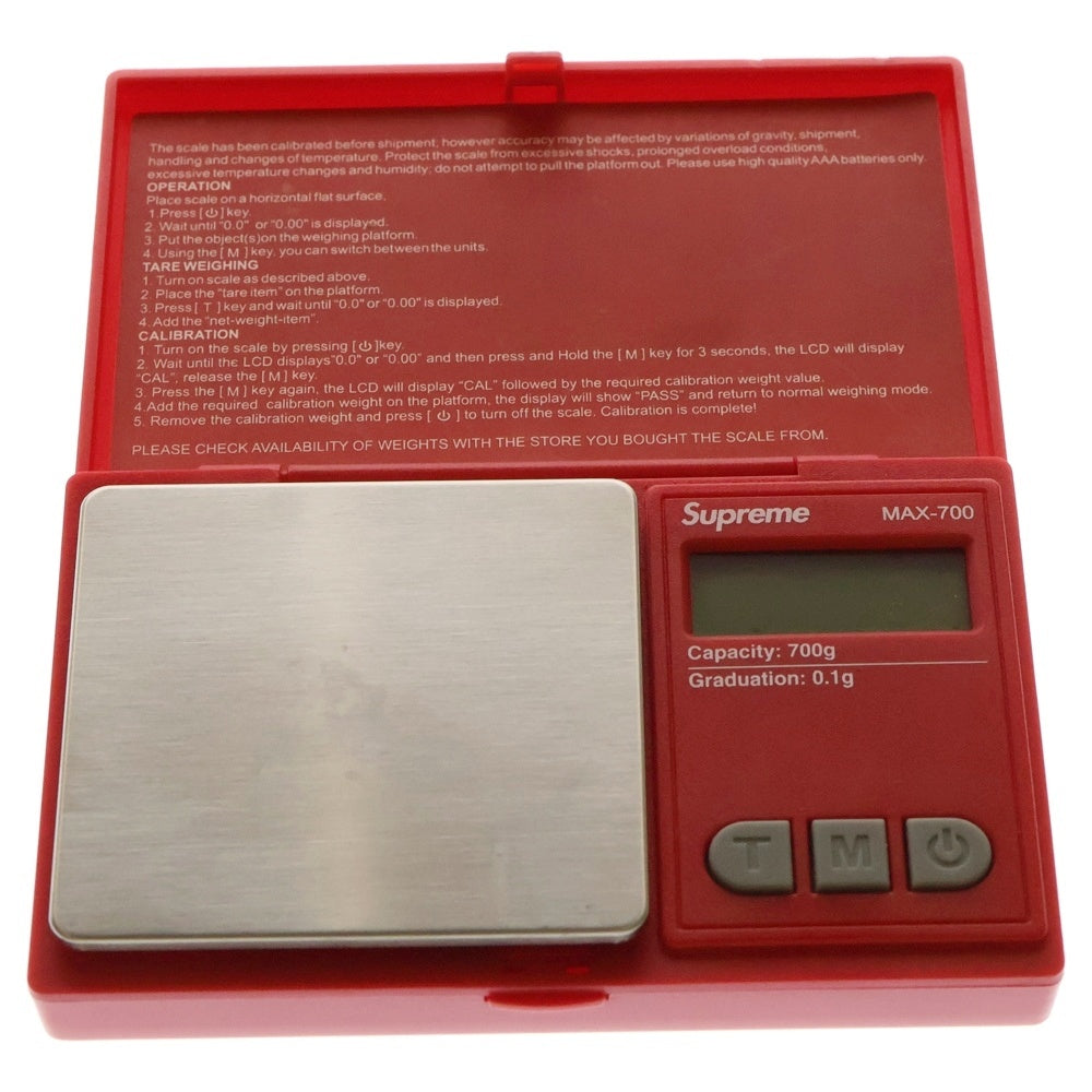 SUPREME(シュプリーム) 18AW AWS MAX-700 Digital Scale デジタルスケール 秤 レッド