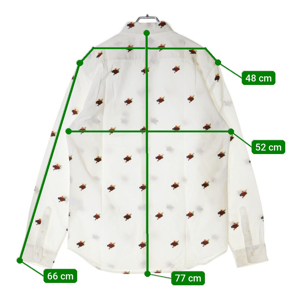 SUPREME(シュプリーム) 17AW Sacred Hearts Oxford Shirt サクレッド ハート 刺繍 オックスフォード 長袖シャツ ホワイト