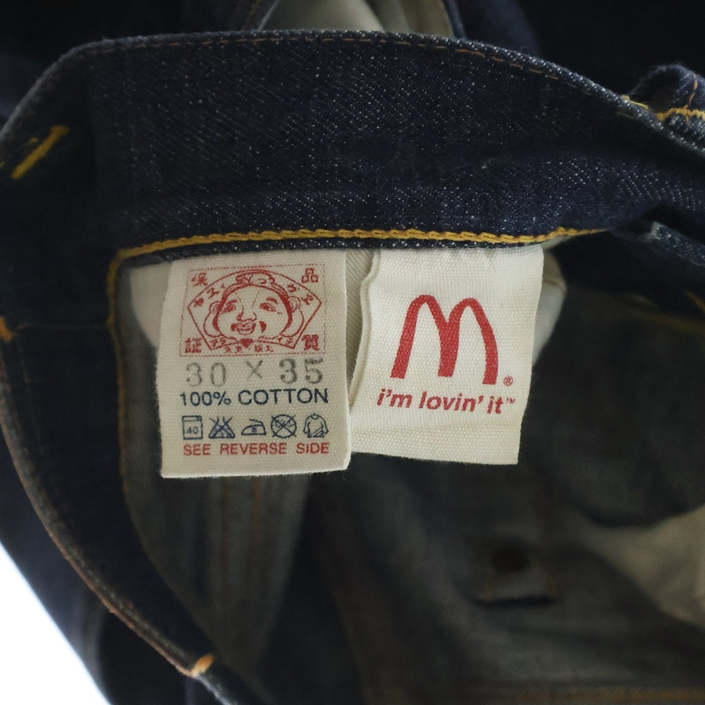 EVISU(エビス) ×McDonald's 5000本限定 カモメ セルビッチデニム パンツ インディゴ