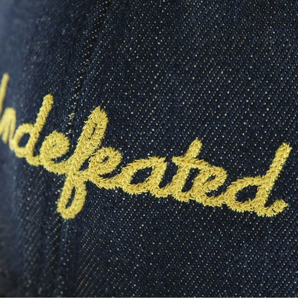 UNDEFEATED(アンディフィーテッド) Denim Patch Low Cap デニム サイド 刺繍 キャップ インディゴ