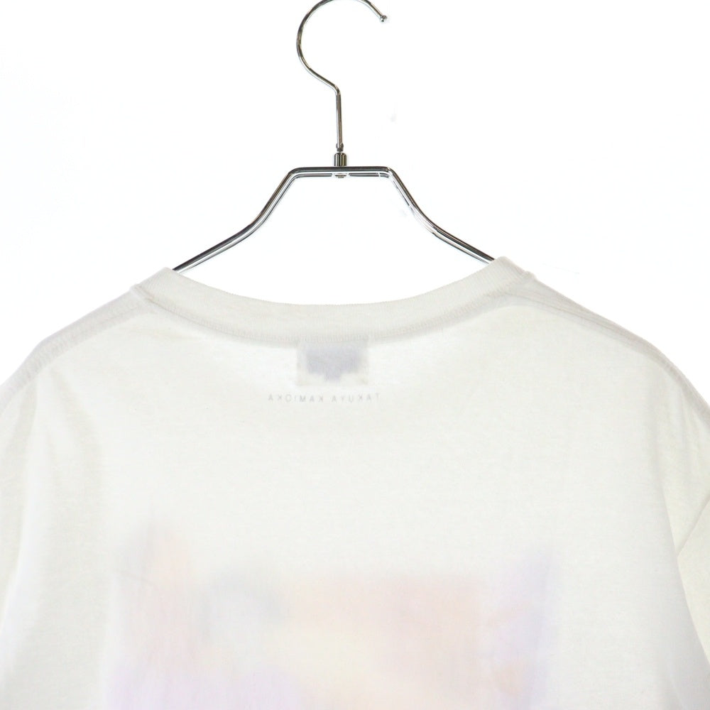 NO BRAND(ノーブランド) 舞子ラップ フロントプリント 半袖Tシャツ カットソー ホワイト