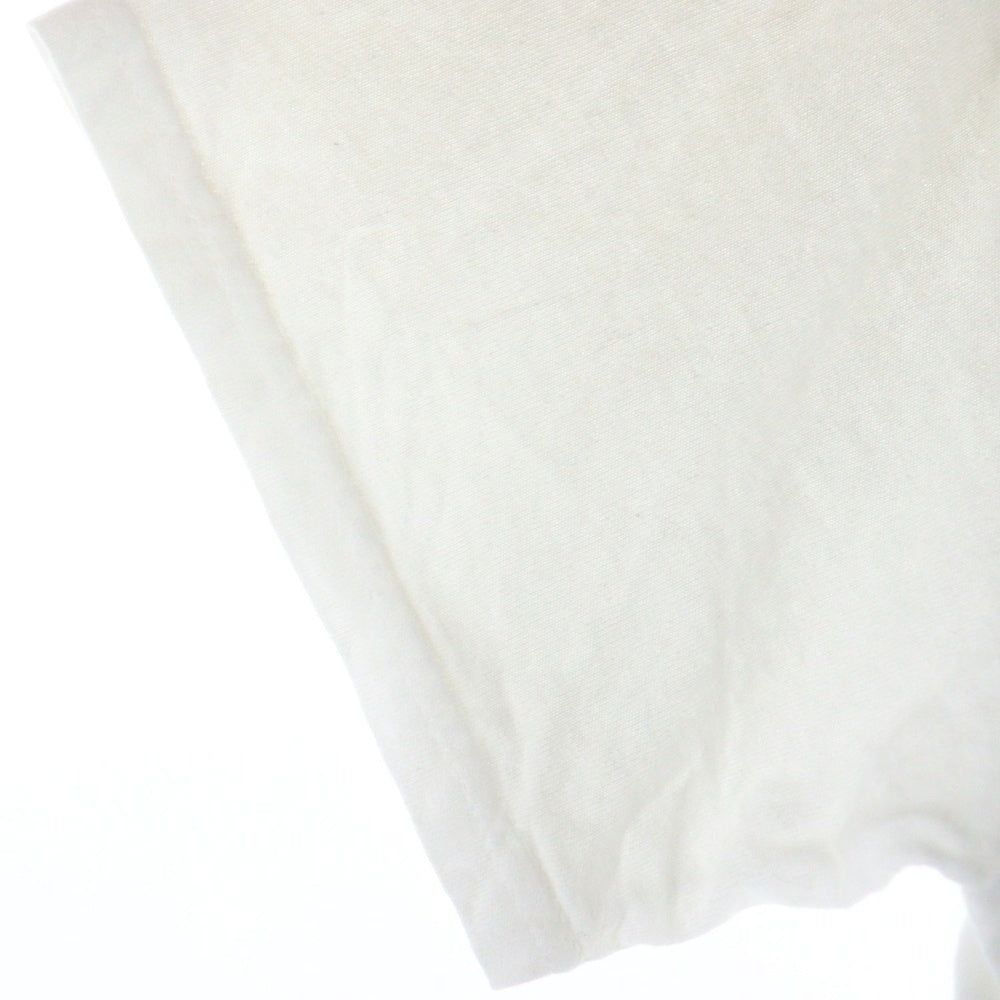 NO BRAND(ノーブランド) 舞子ラップ フロントプリント 半袖Tシャツ カットソー ホワイト