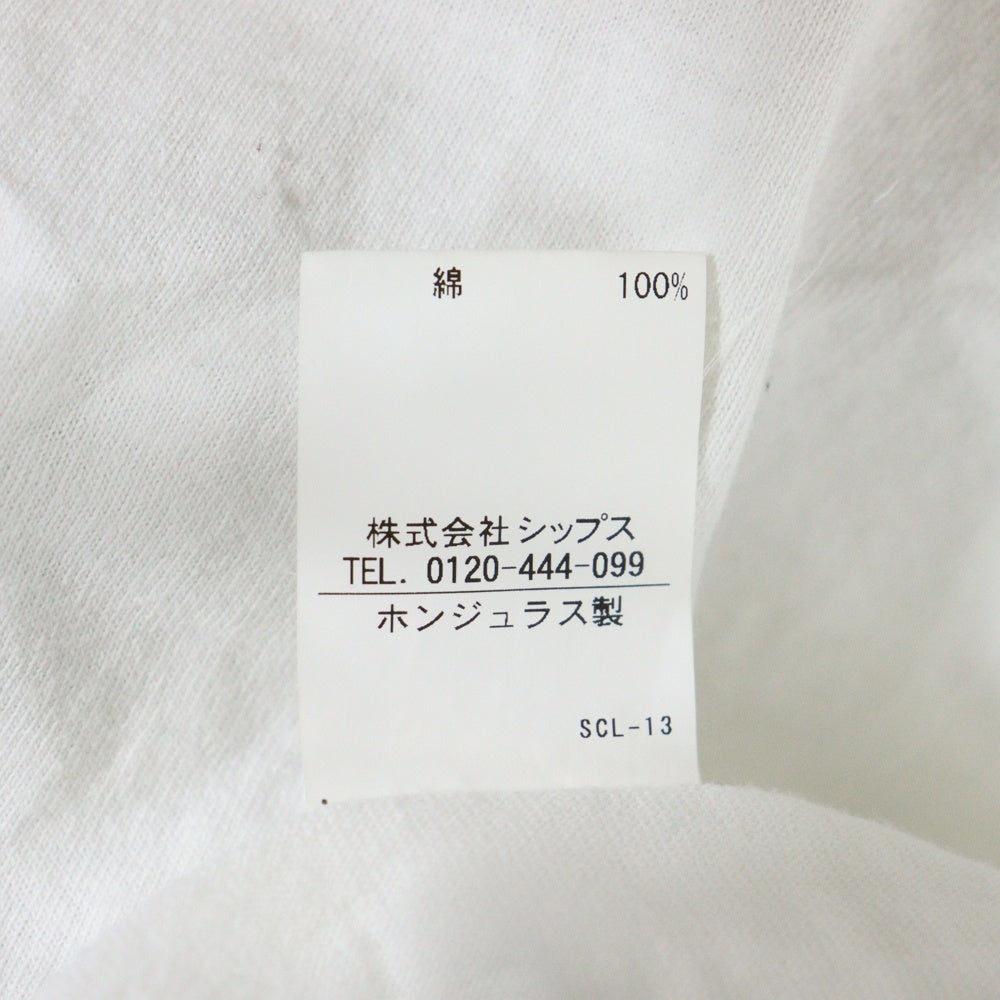 NO BRAND(ノーブランド) 舞子ラップ フロントプリント 半袖Tシャツ カットソー ホワイト