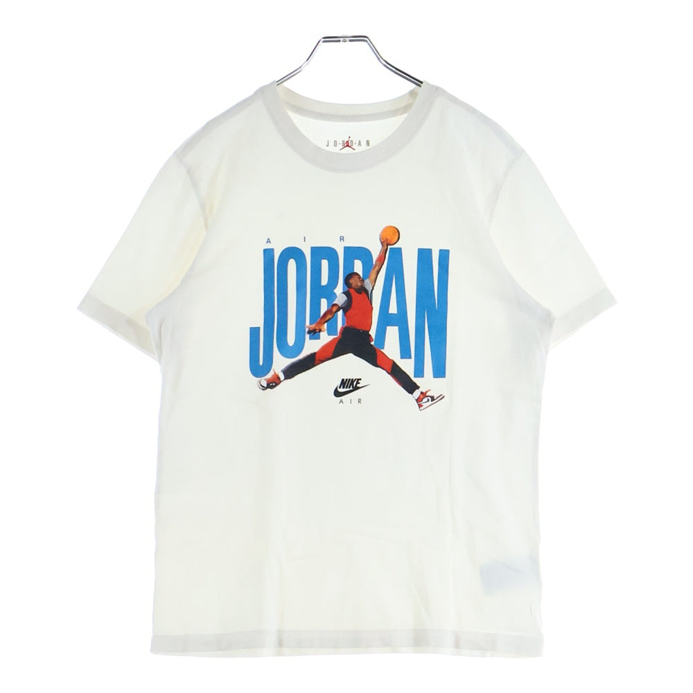 JORDAN BRAND(ジョーダンブランド) JUMP MAN ジャンプマン フロントロゴプリント 半袖Tシャツカットソー ホワイト