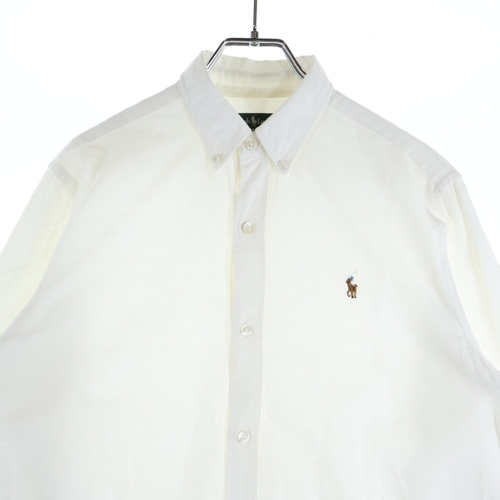 RALPH LAUREN(ラルフローレン) 胸刺繍ロゴ クラシックフィット 長袖シャツ ホワイト
