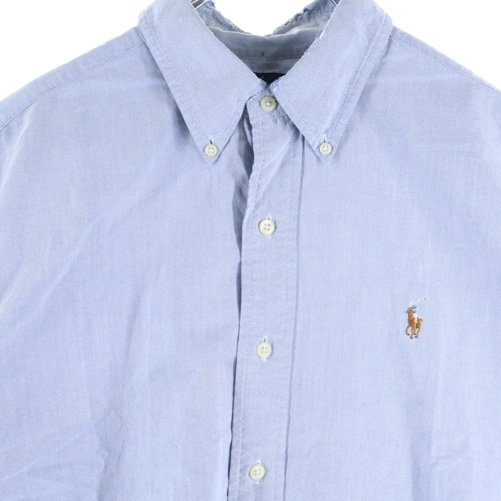 RALPH LAUREN(ラルフローレン) 胸刺繍ロゴ クラシックフィット 半袖シャツ ブルー