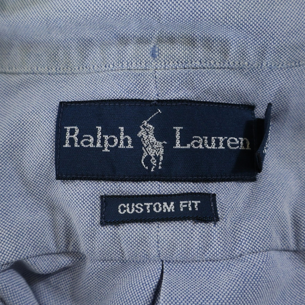 RALPH LAUREN(ラルフローレン) 胸刺繍ロゴ クラシックフィット 半袖シャツ ブルー
