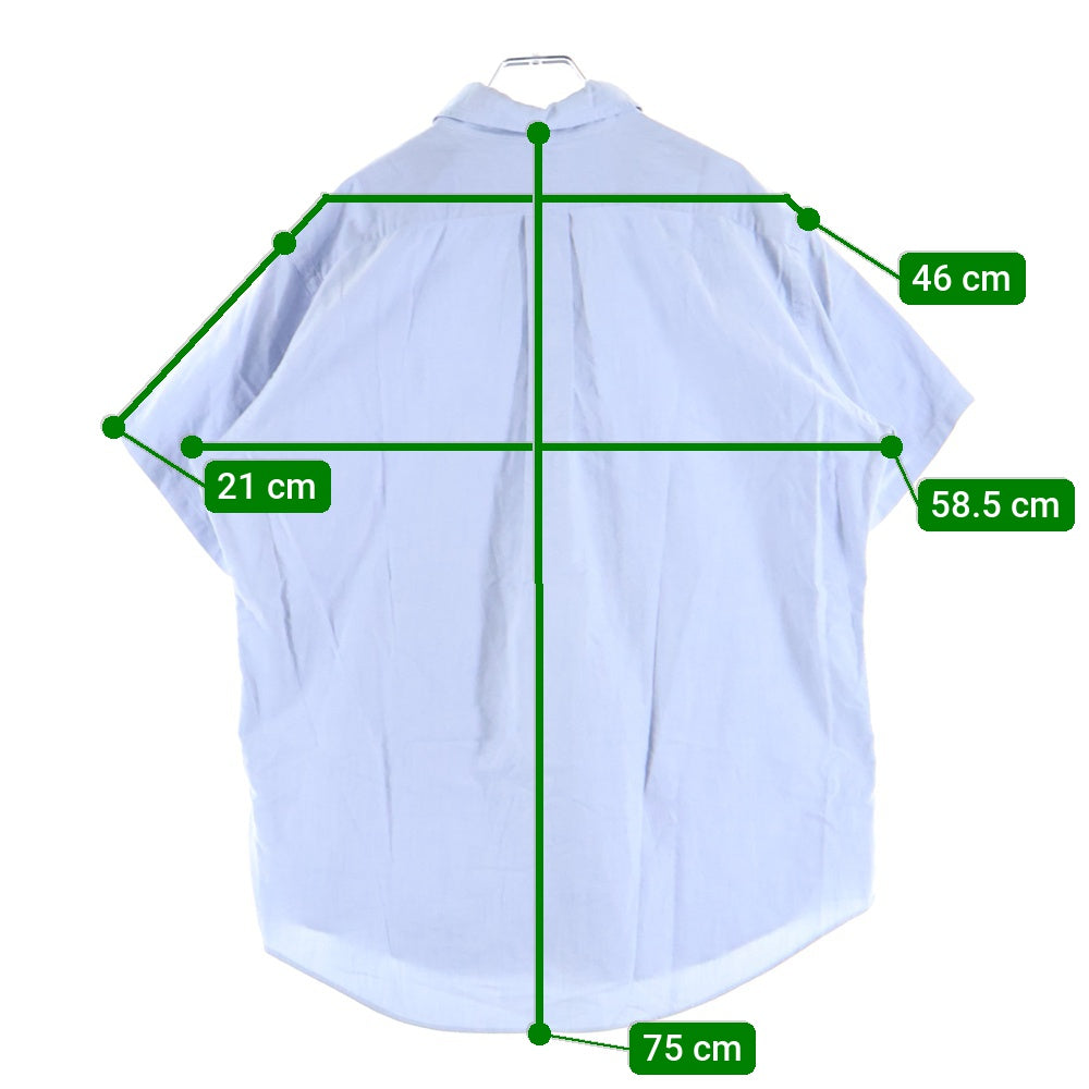 RALPH LAUREN(ラルフローレン) 胸刺繍ロゴ クラシックフィット 半袖シャツ ブルー